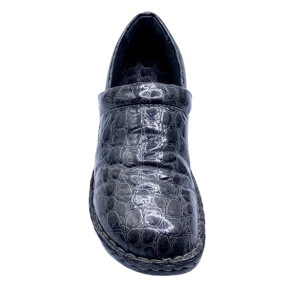 b.o.c. BOC Clogs Professional Nursing Shoes Charcoal Gray Croc Pattern 8.5 40 - Picture 3 of 8